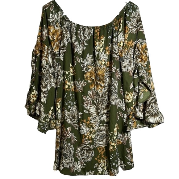 Altar’D State Olive Green print  mini dress in size Large. - Picture 3 of 5